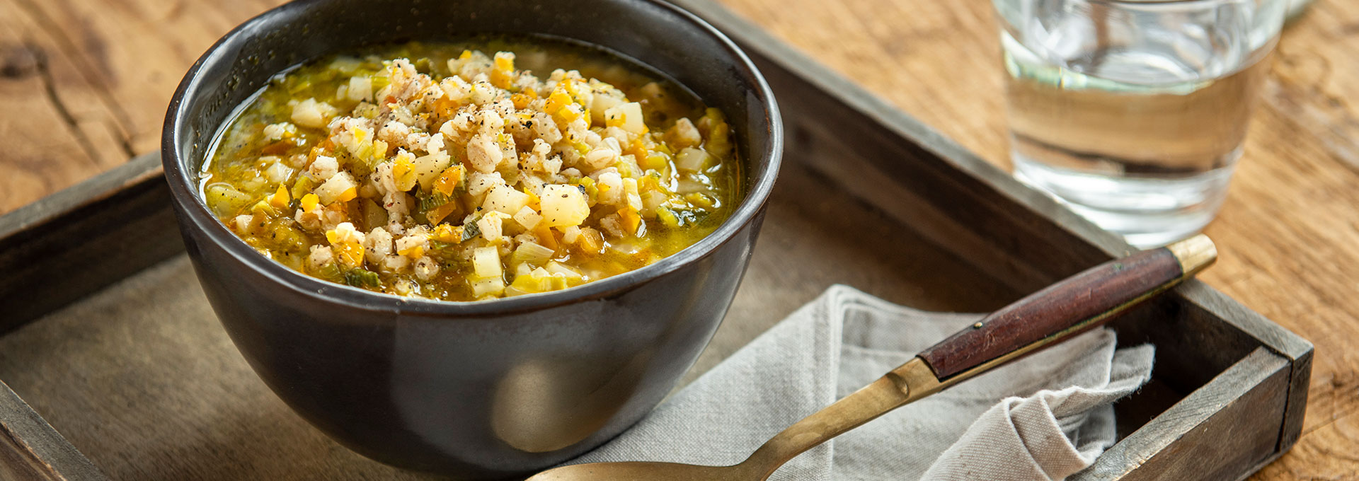 Soupe au risotto d’épeautre